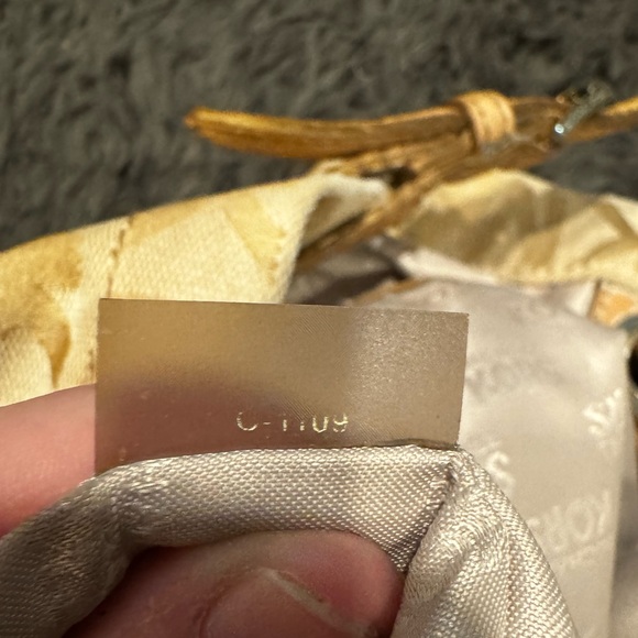 Michael Kors Beige Tall Canvas Signature Tote - Picture 12 of 12